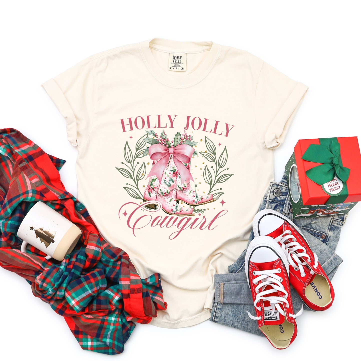 Holly Jolly Cowgirl Coquette | DTF Transfer