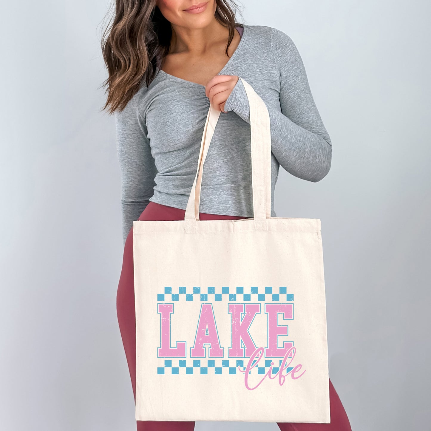 Lake Life Checkered | Tote Bag