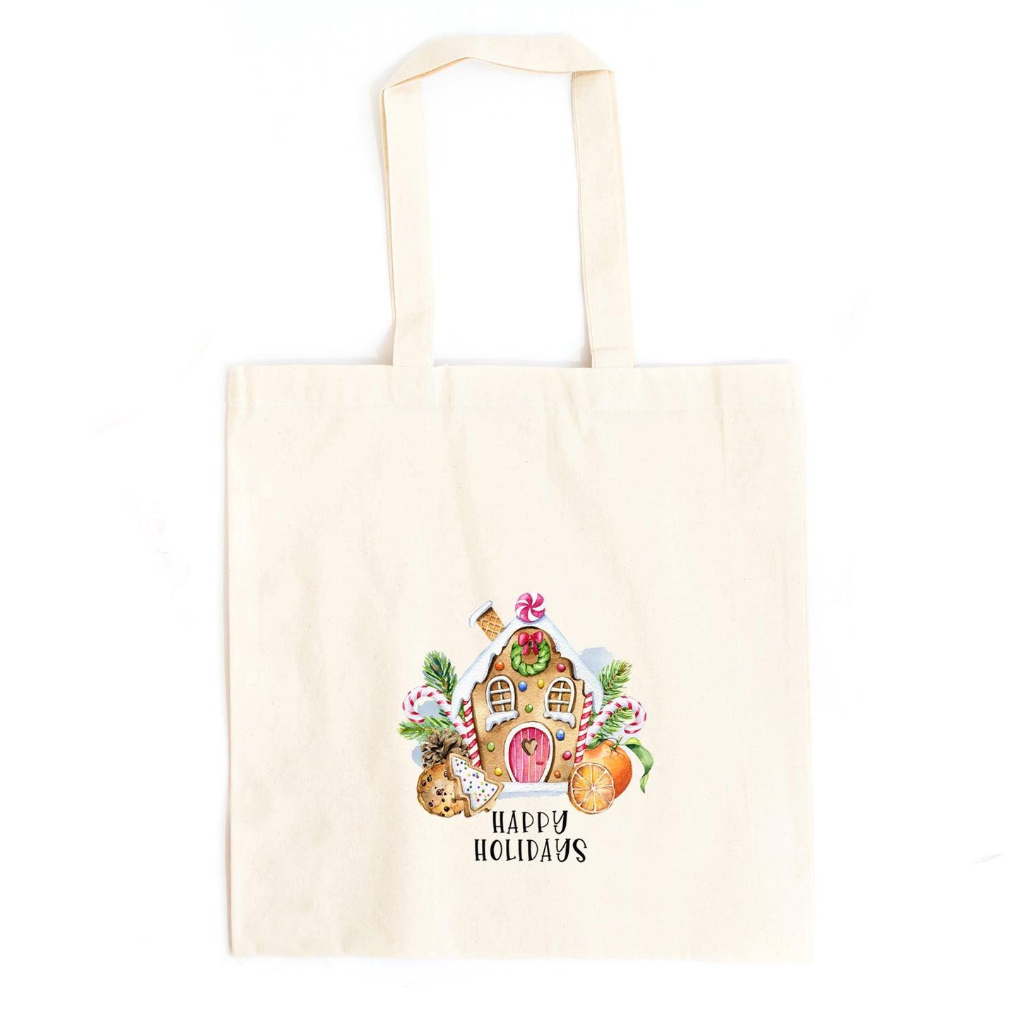 Happy Holidays Gingerbread House | Tote Bag