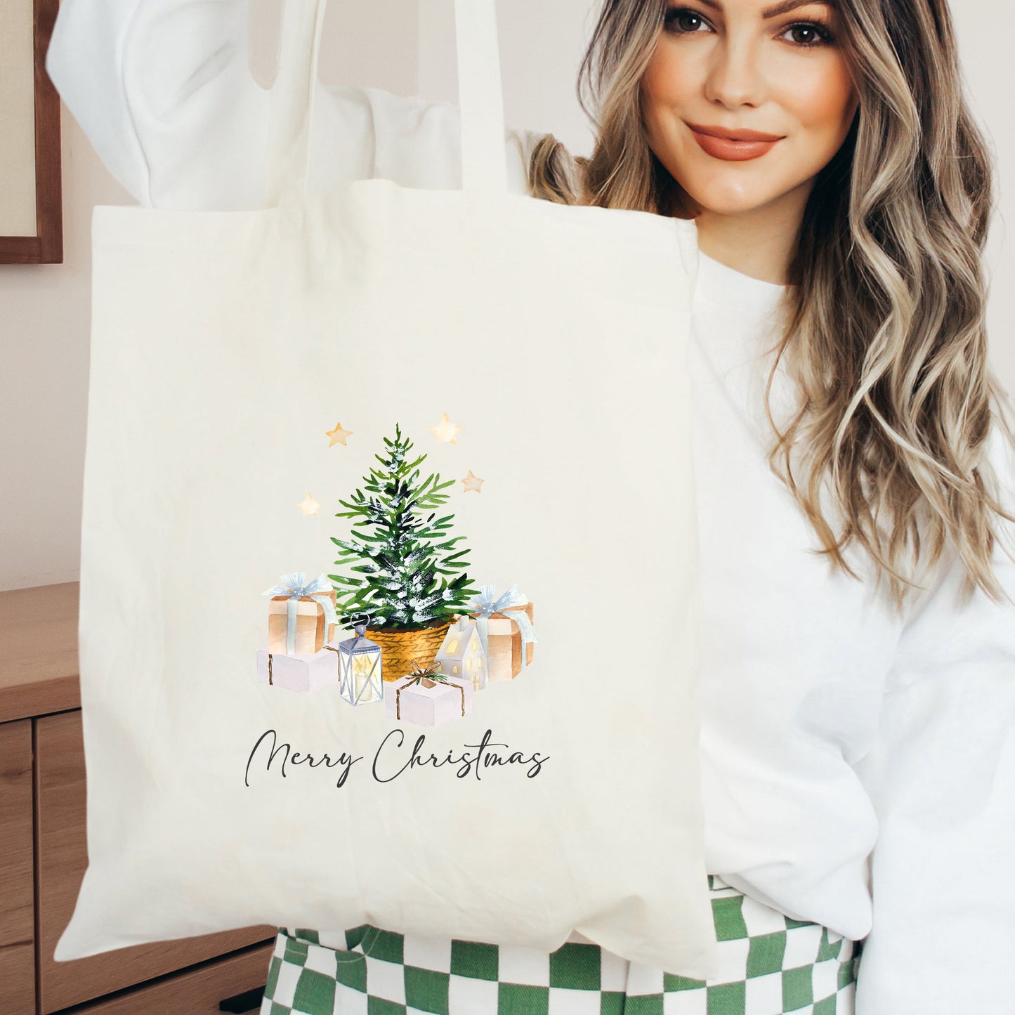 Merry Christmas Gifts And Tree | Tote Bag