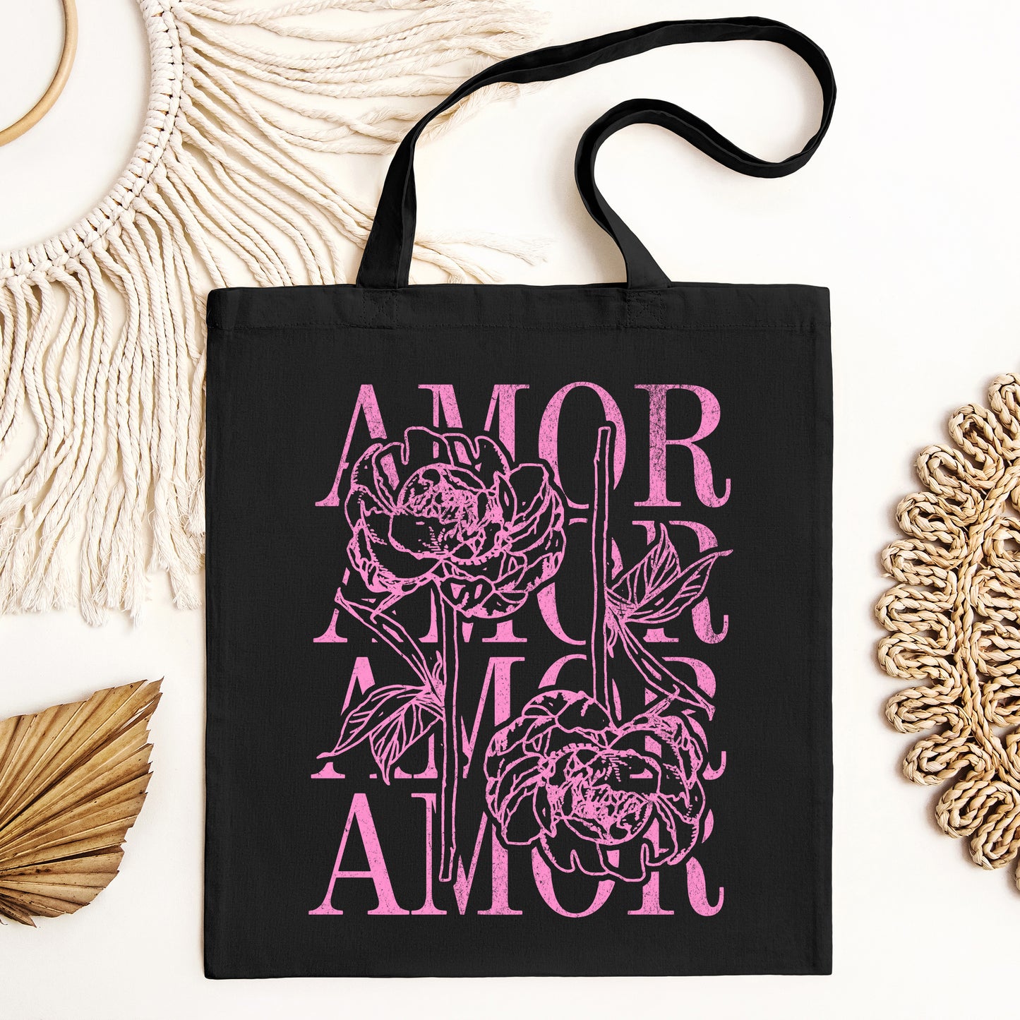 Amor Floral Grunge | Tote Bag