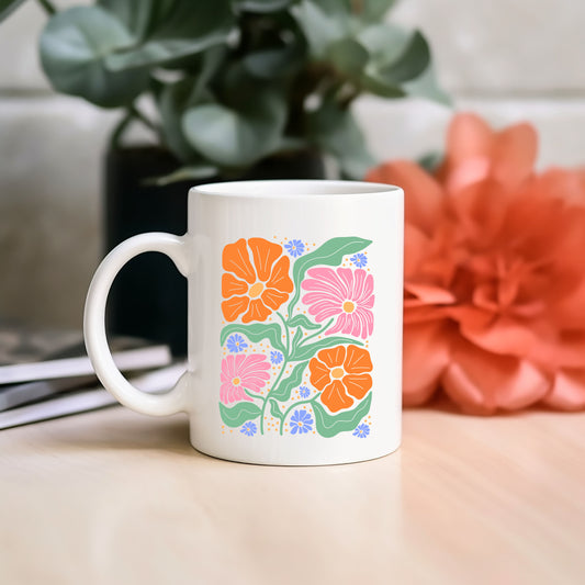 Boho Floral Collage | Mug