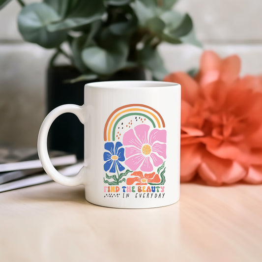 Boho Rainbow Find Beauty | Mug