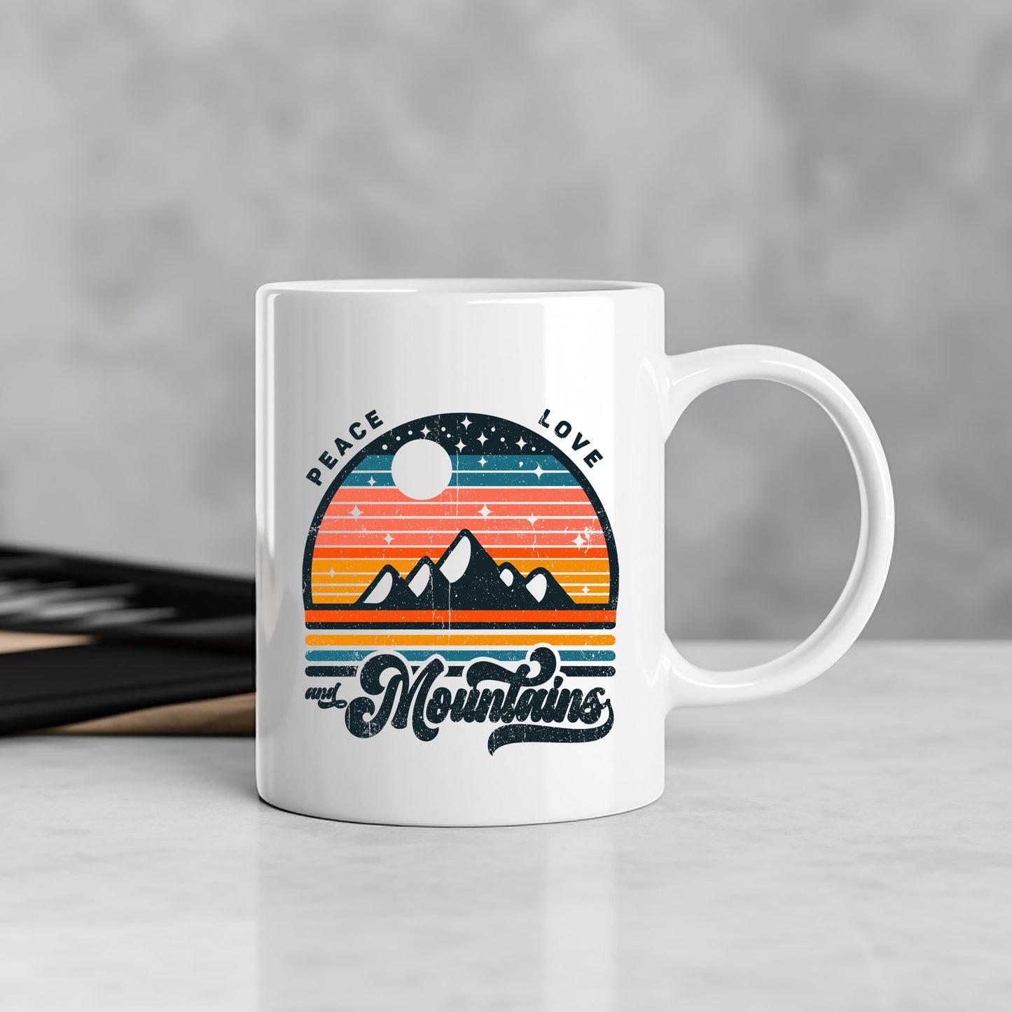 Peace Love and Mountains | Mug