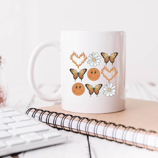 Butterfly Smiley Face | Mug