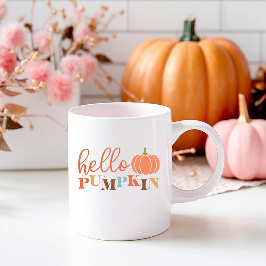 Cursive Hello Pumpkin | Mug