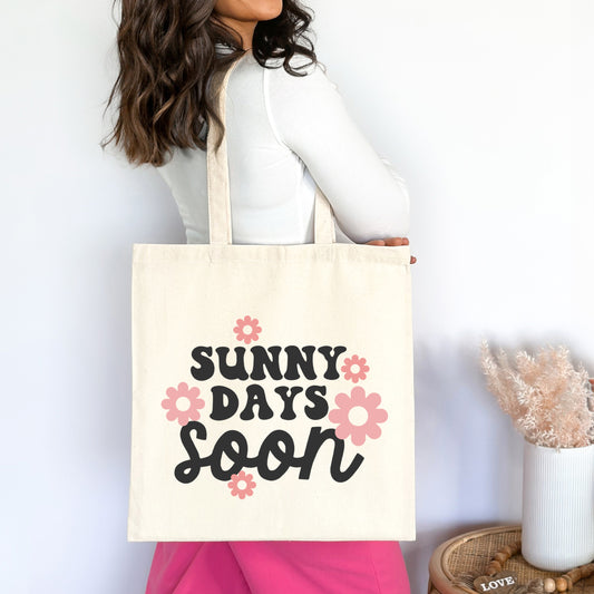 Sunny Days Soon Flowers | Tote Bag