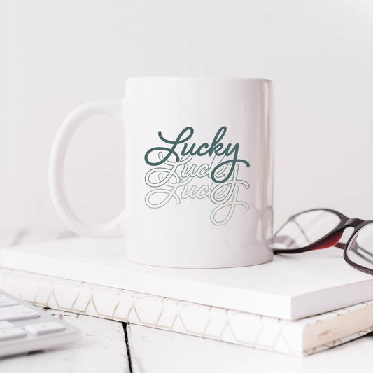 Lucky Script Stacked | Mug