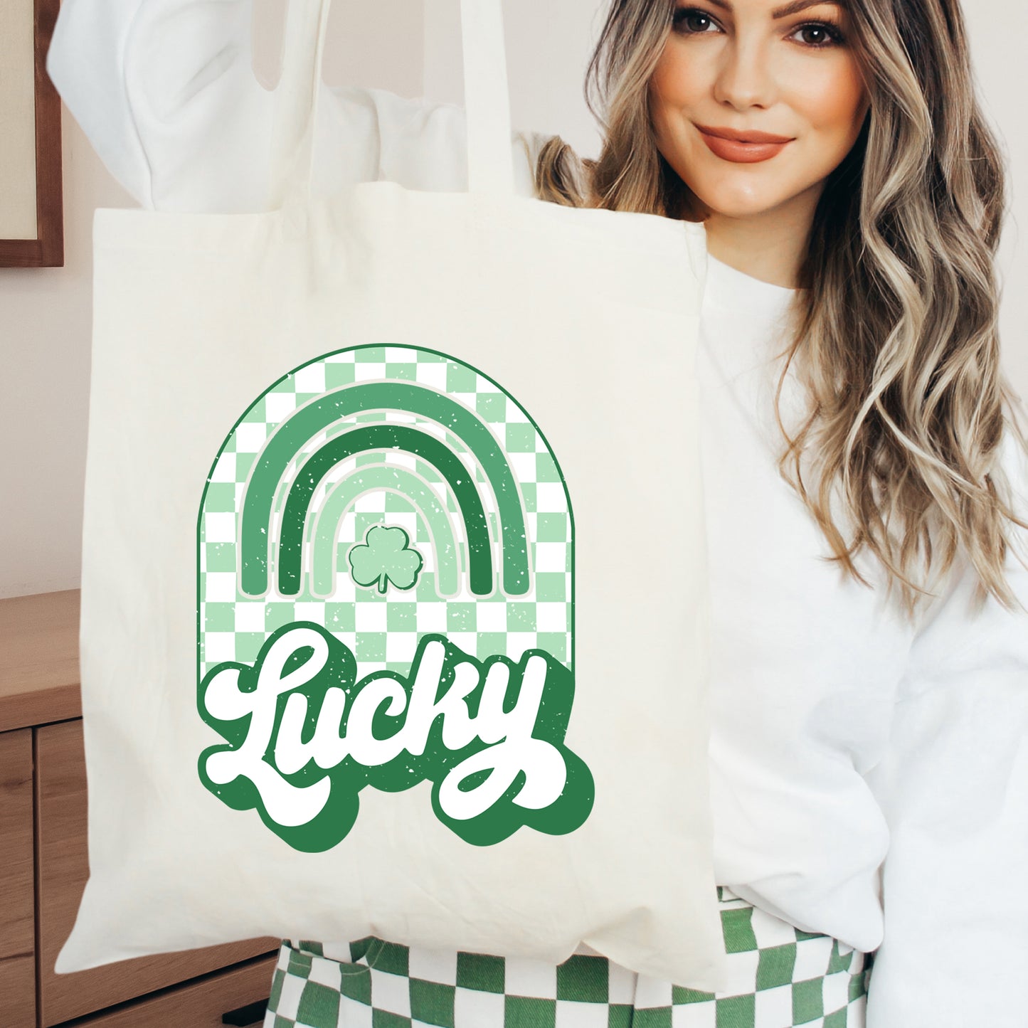 Lucky Shamrock Rainbow | Tote Bag