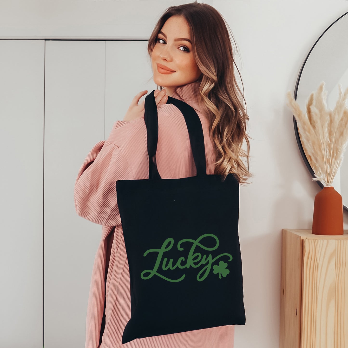 Cursive Lucky Clover | Tote Bag