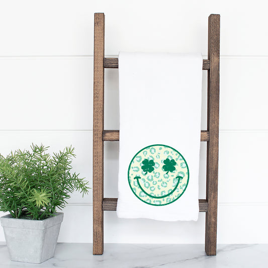 Clover Leopard Smiley Face | Tea Towel