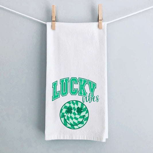 Lucky Vibes Smiley | Tea Towel