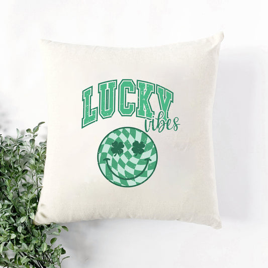 Lucky Vibes Smiley | Pillow Cover