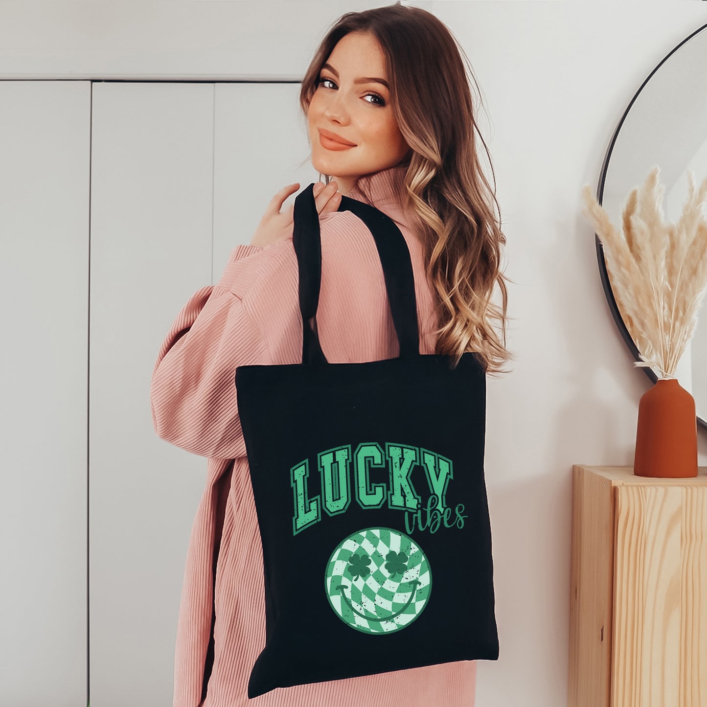 Lucky Vibes Smiley | Tote Bag