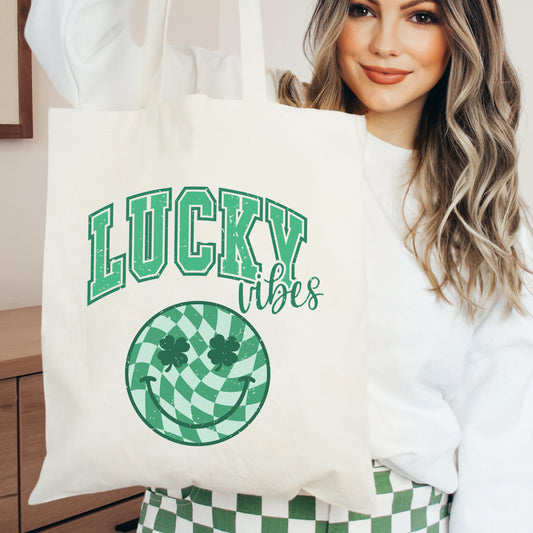 Lucky Vibes Smiley | Tote Bag