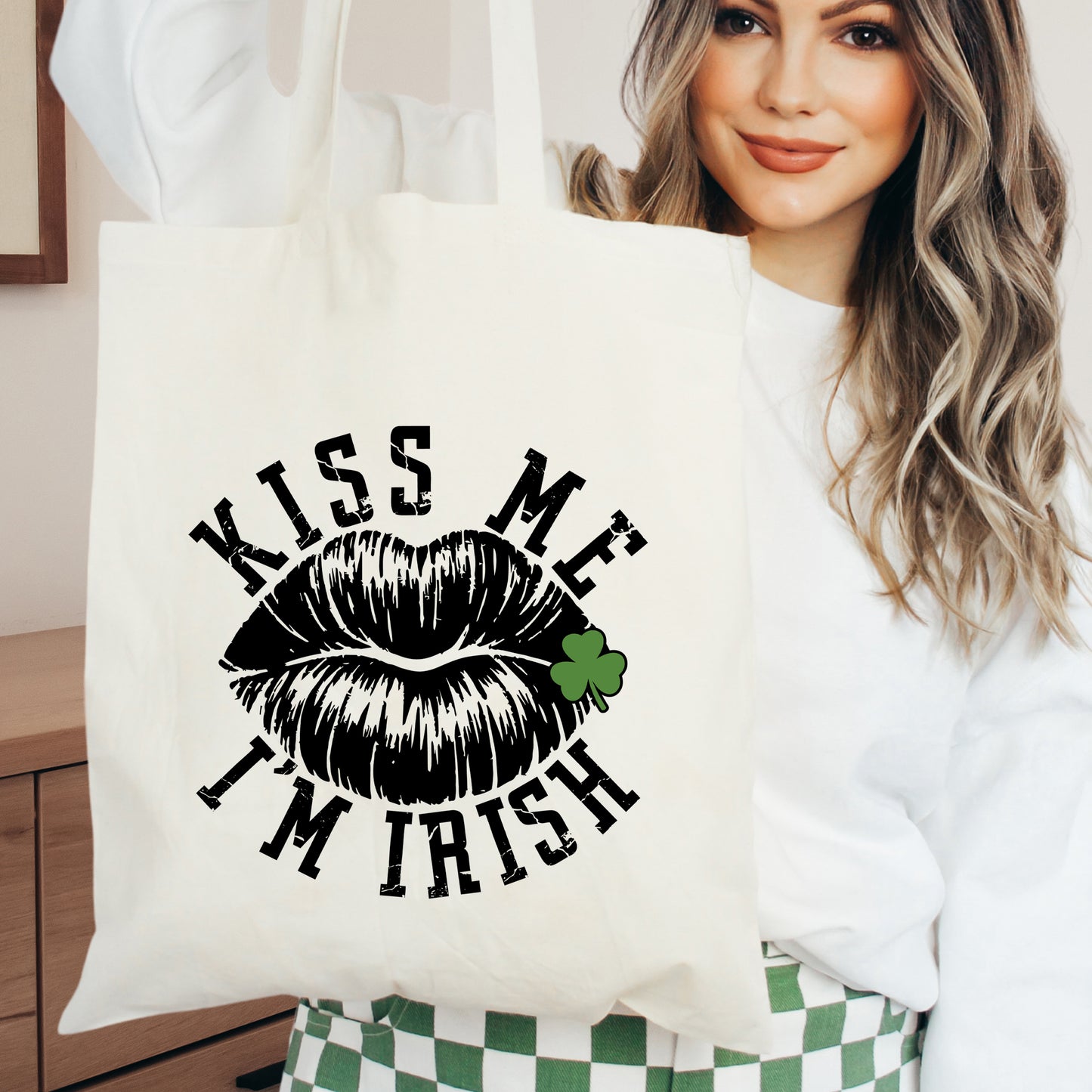 Kiss Me Irish Lips | Tote Bag