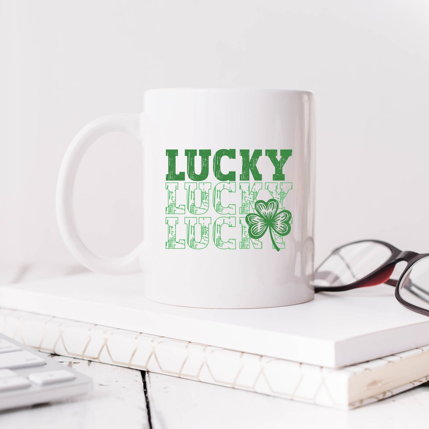 Bold Green Lucky Stacked | Mug