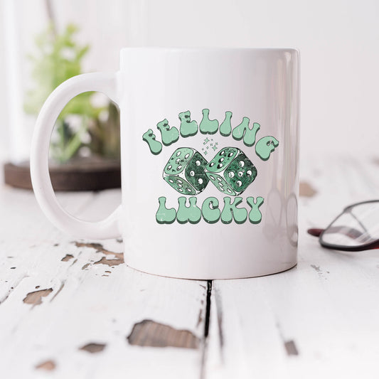 Green Dice Feeling Lucky | Mug