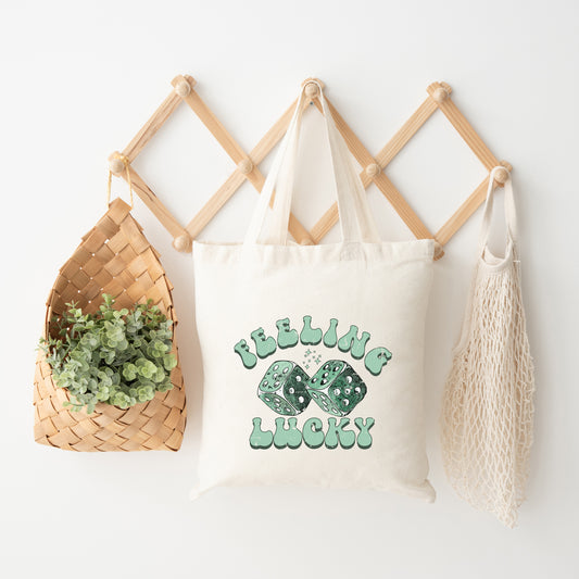 Green Dice Feeling Lucky | Tote Bag