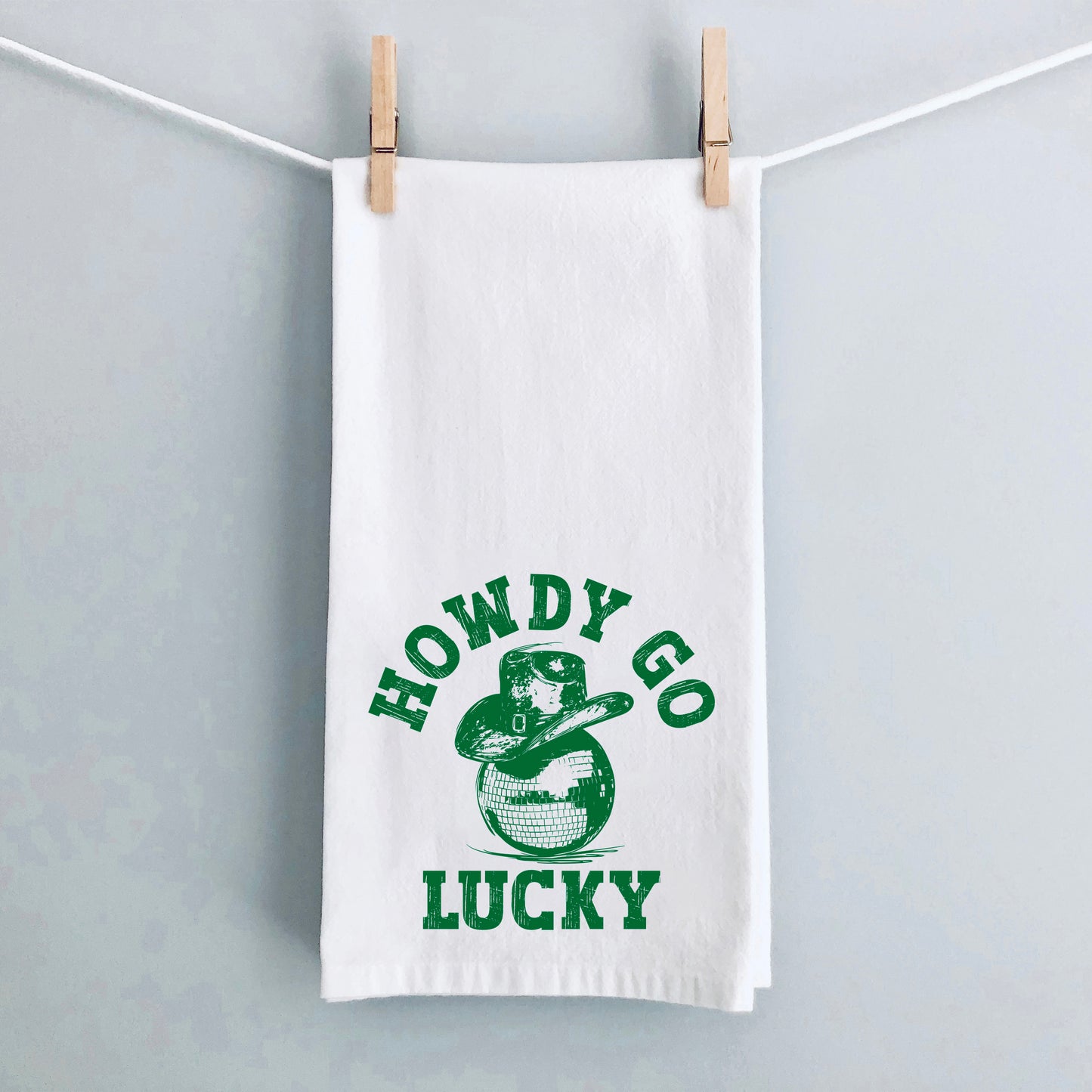 Howdy Go Lucky Disco Ball | Tea Towel