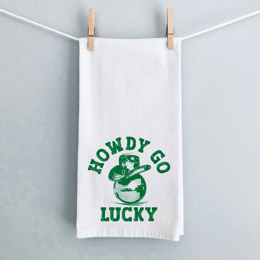 Howdy Go Lucky Disco Ball | Tea Towel