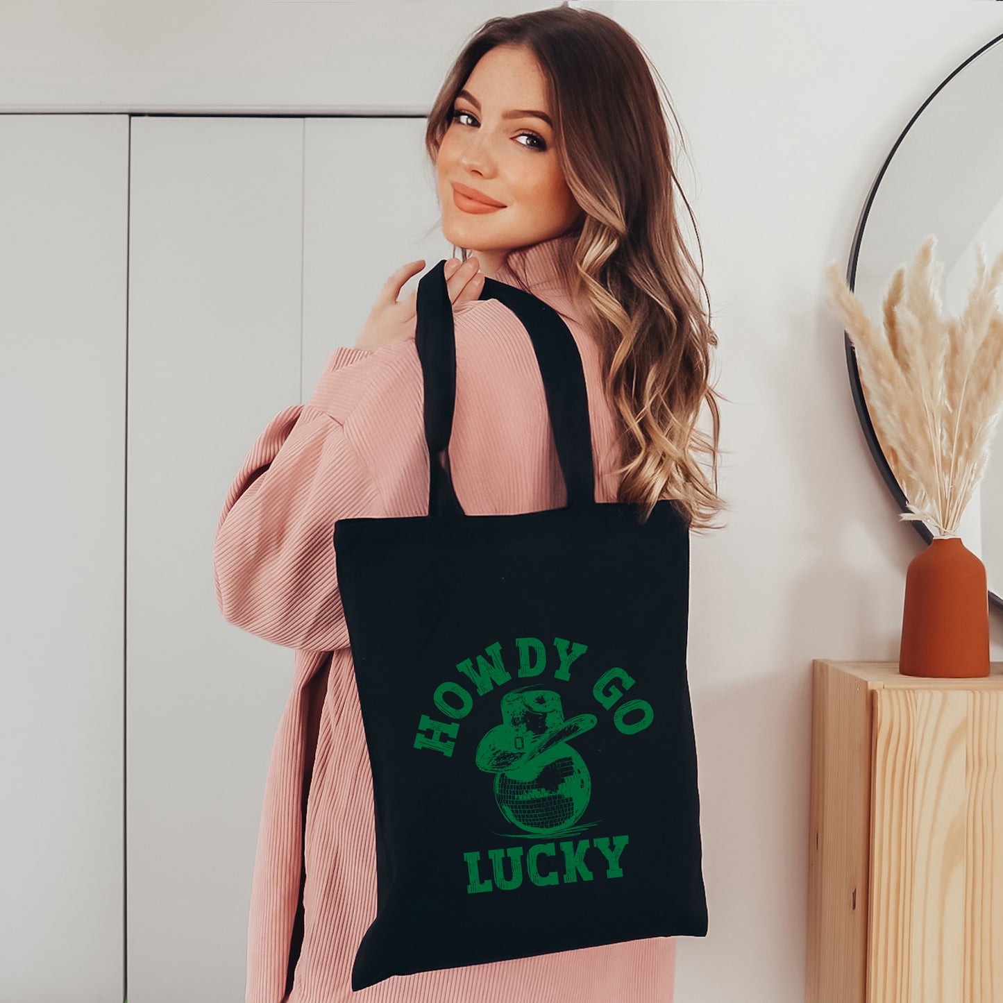 Howdy Go Lucky Disco Ball | Tote Bag