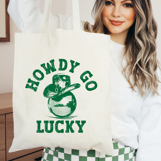 Howdy Go Lucky Disco Ball | Tote Bag