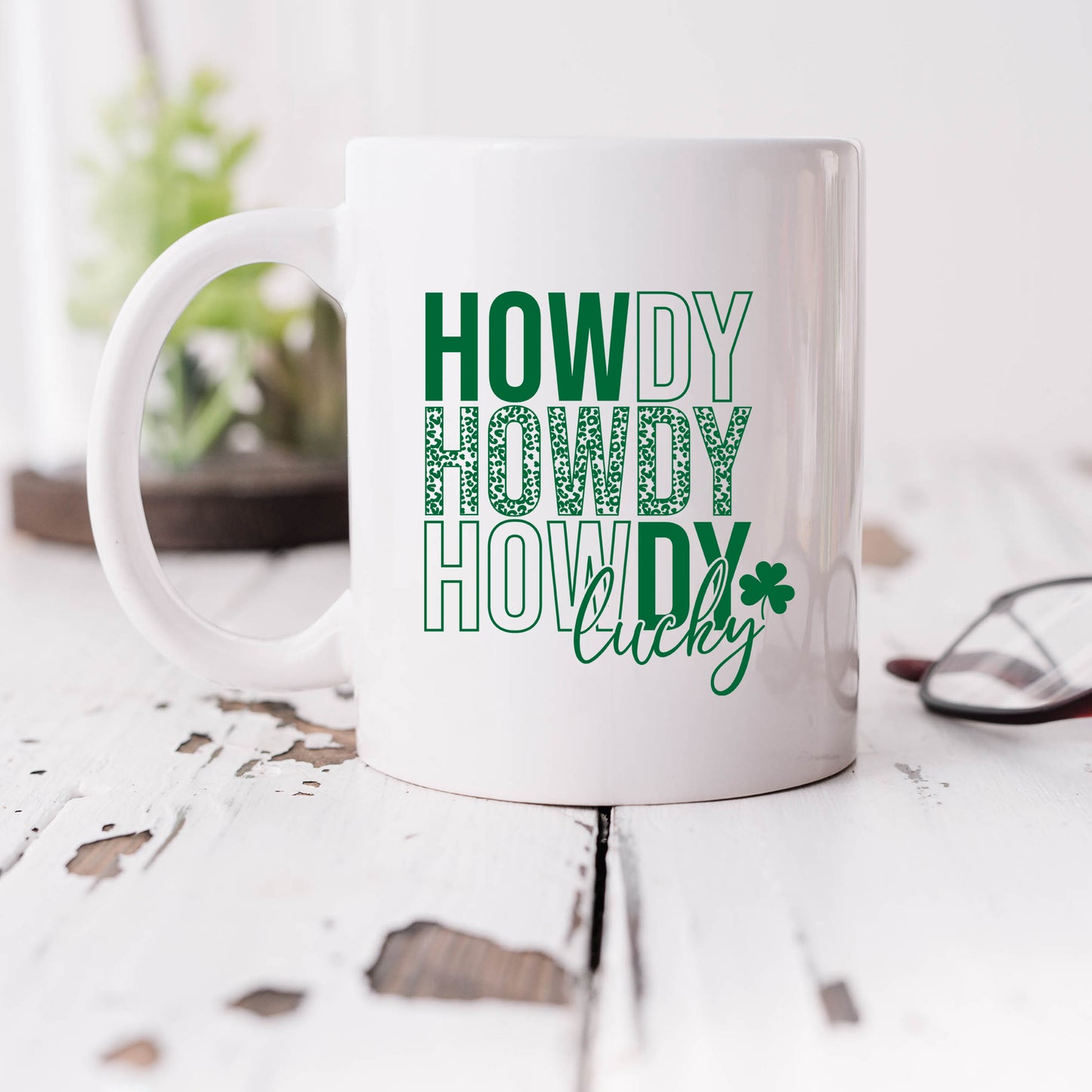 Leopard Howdy Lucky | Mug