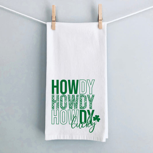 Leopard Howdy Lucky | Tea Towel