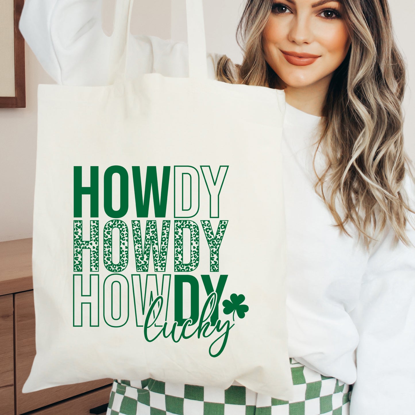 Leopard Howdy Lucky | Tote Bag