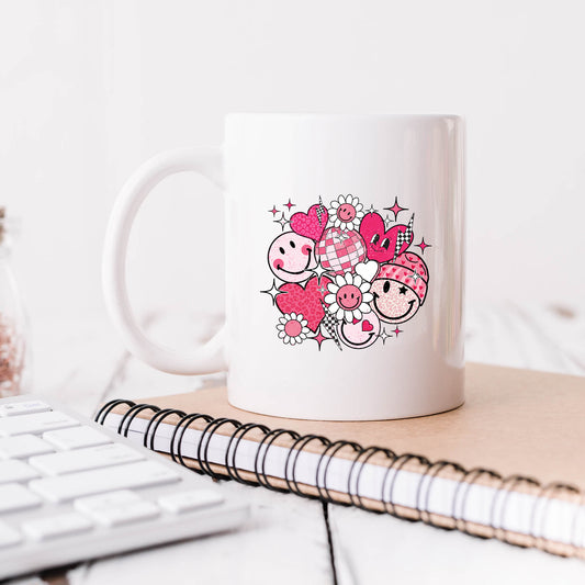 Pink Flower Hearts | Mug