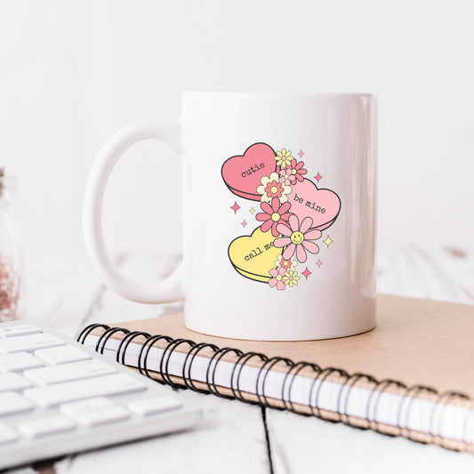 Retro Valentine Hearts | Mug