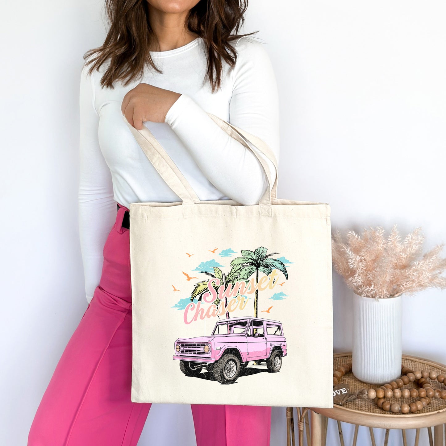 Sunset Chaser Jeep | Tote Bag