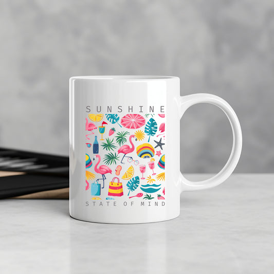 Sunshine State Of Mind Flamingos | Mug