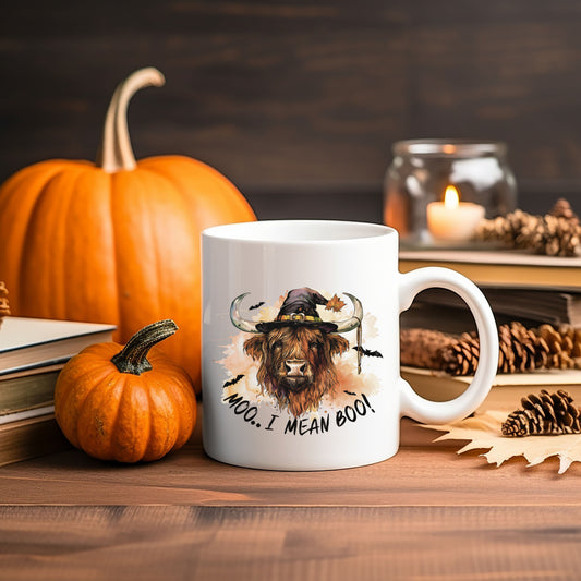 I Mean Boo Longhorn Cow | Mug