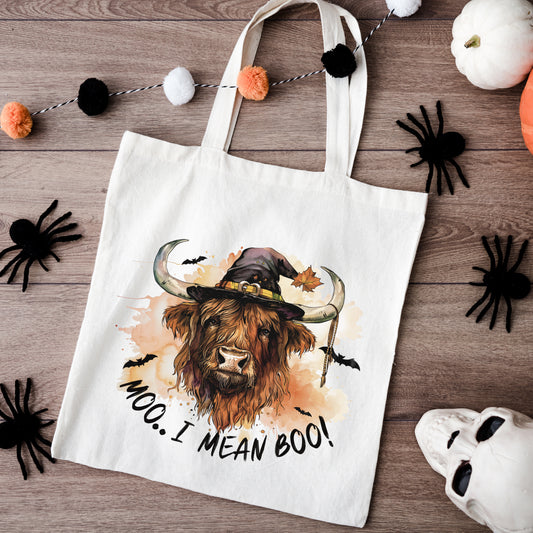 I Mean Boo Longhorn Cow | Tote Bag