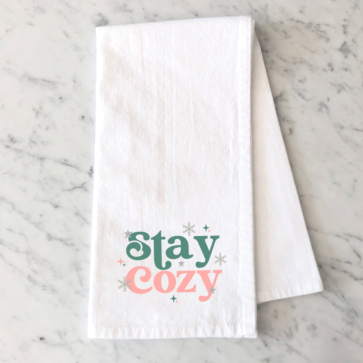 Stay Cozy Snowflake | Tea Towel