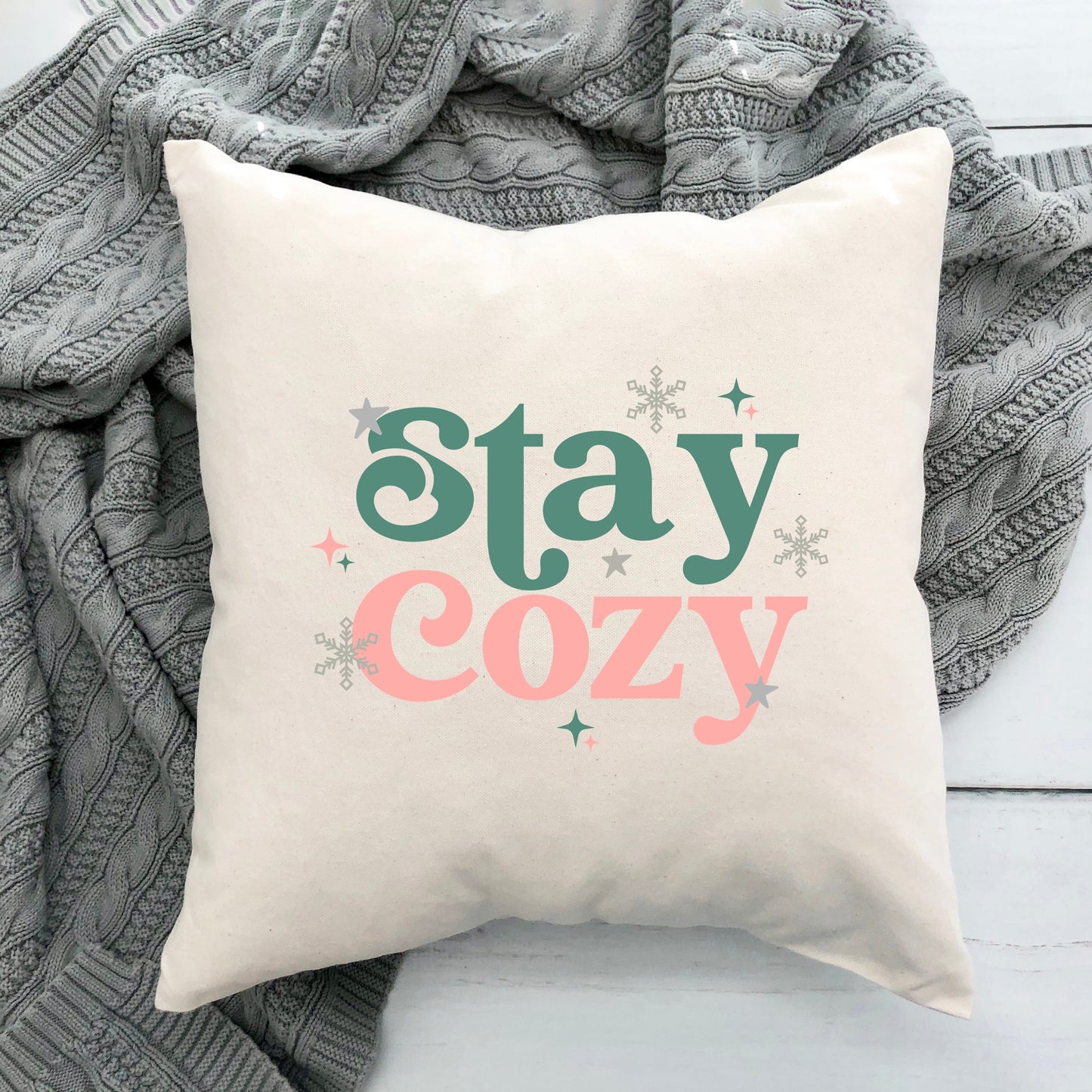 Stay Cozy Snowflake | Pillow Cover