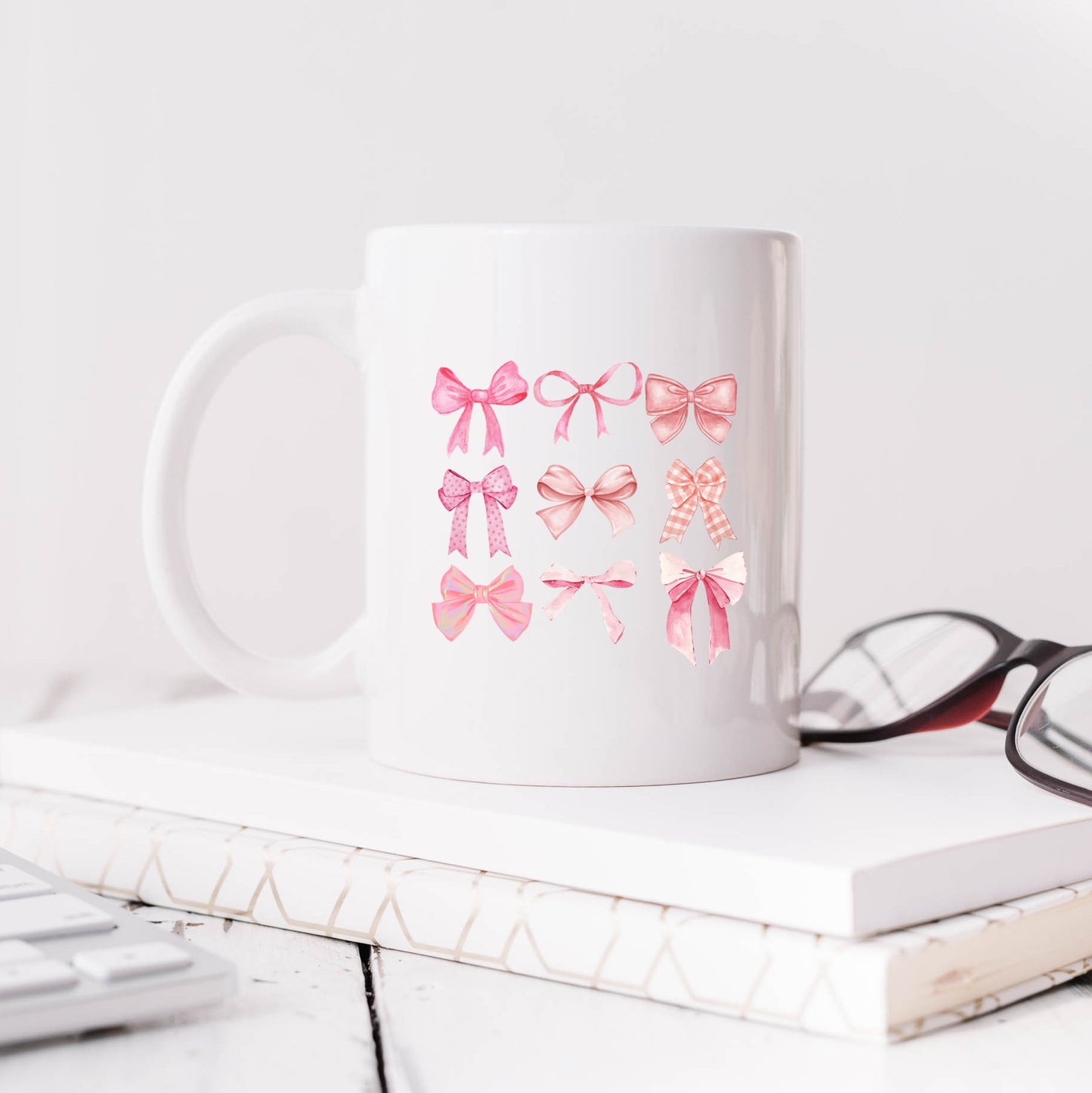 Coquette Pink Bow Chart | Mug