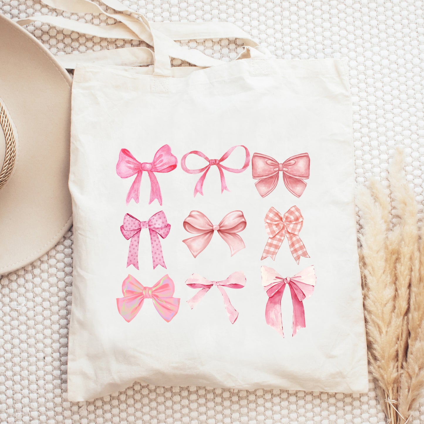 Coquette Pink Bow Chart | Tote Bag