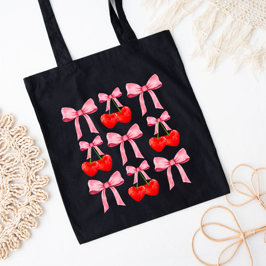 Cherry Coquette Bow Chart | Tote Bag