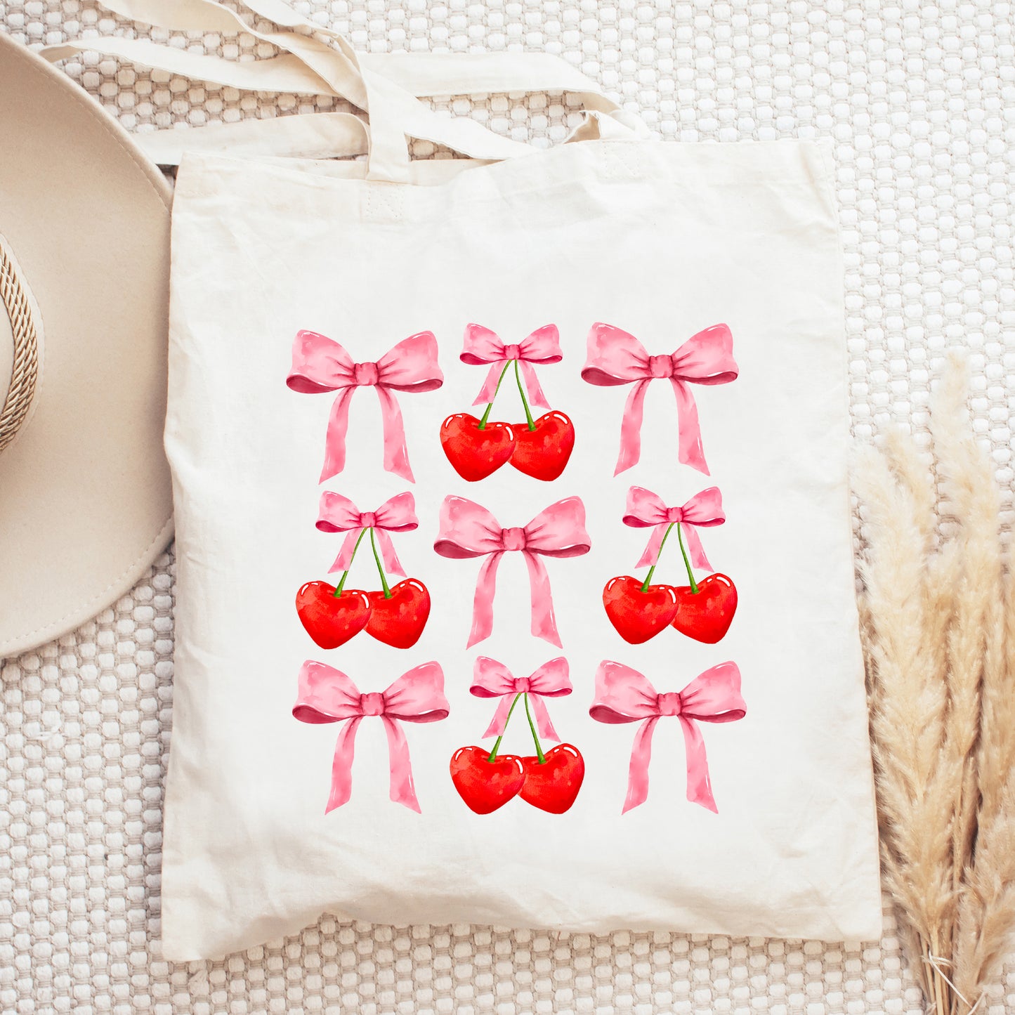 Cherry Coquette Bow Chart | Tote Bag