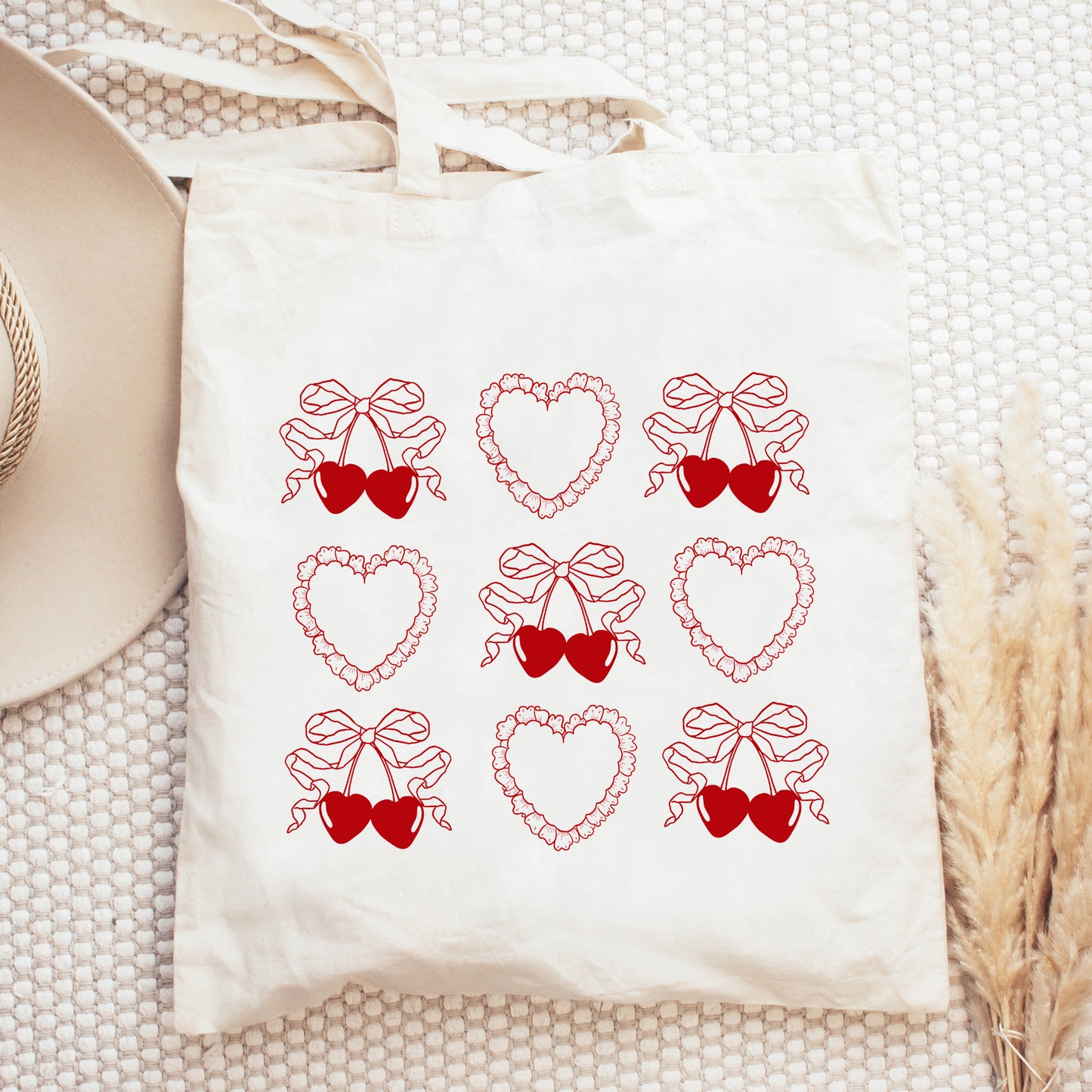 Ruffle Heart Coquette Chart | Tote Bag