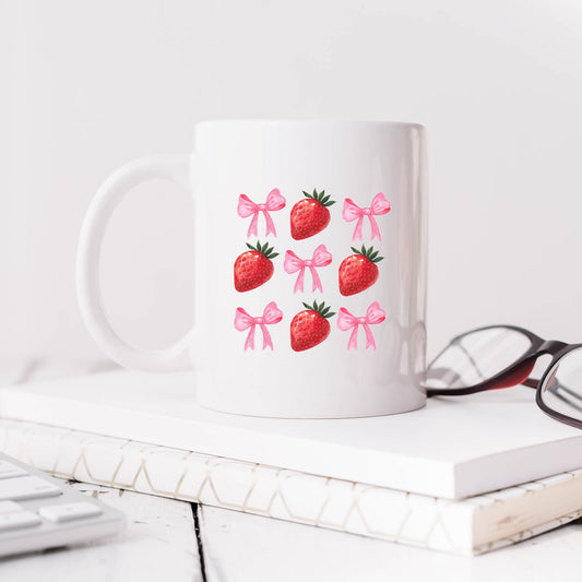 Strawberry Coquette Bow Chart | Mug