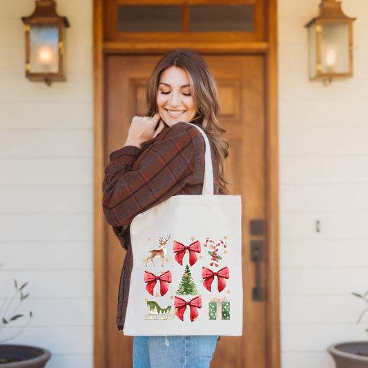 Coquette Christmas Collage | Tote Bag