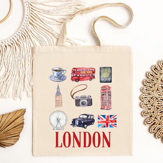 London Travel Collage | Tote Bag