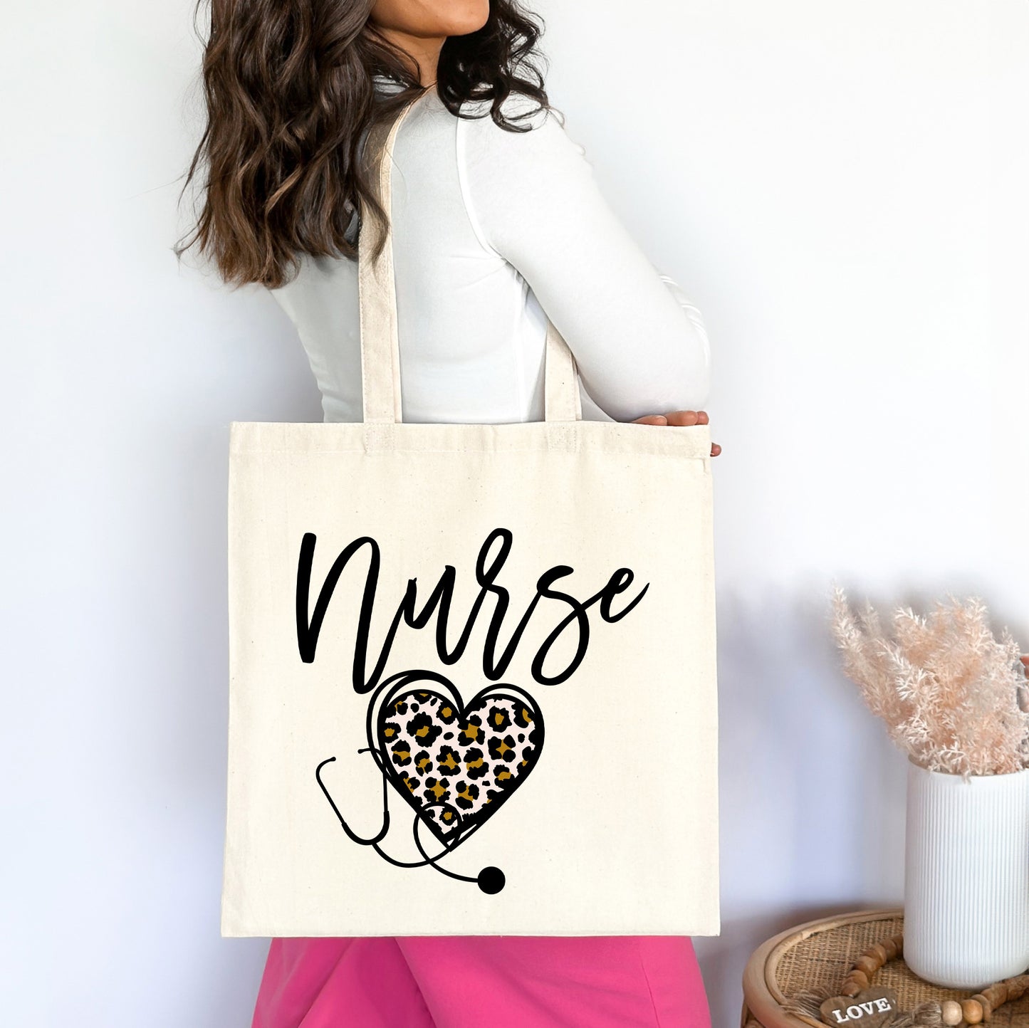 Leopard Nurse Heart | Tote Bag