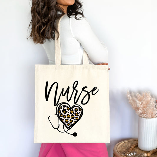 Leopard Nurse Heart | Tote Bag