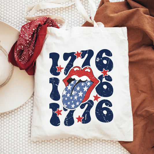 1776 Patriotic Lips | Tote Bag