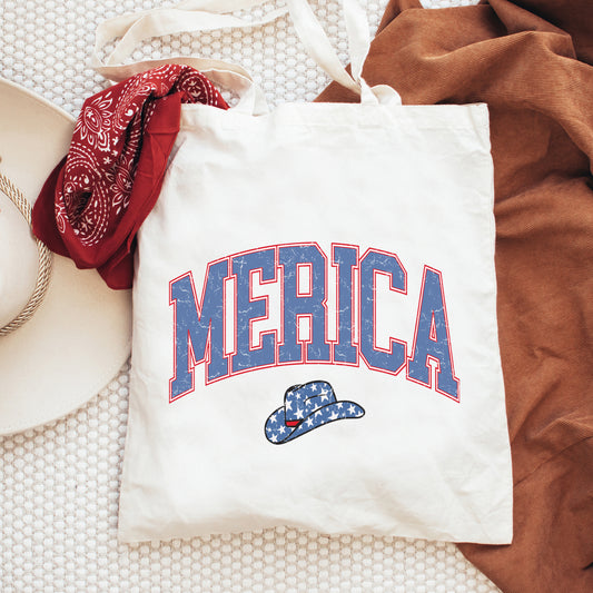 Merica Cowboy Hat | Tote Bag